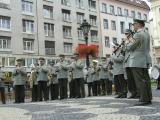Hudobn vystpenie Vojenskej hudby OS SR v Bratislave na Hviezdoslavovom nmest